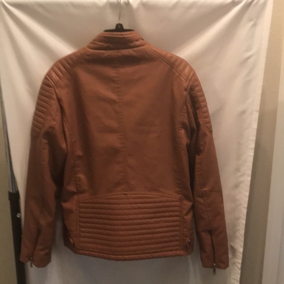 NWT American Breed ladies size S brown pleather jacket - Picture 2 of 6